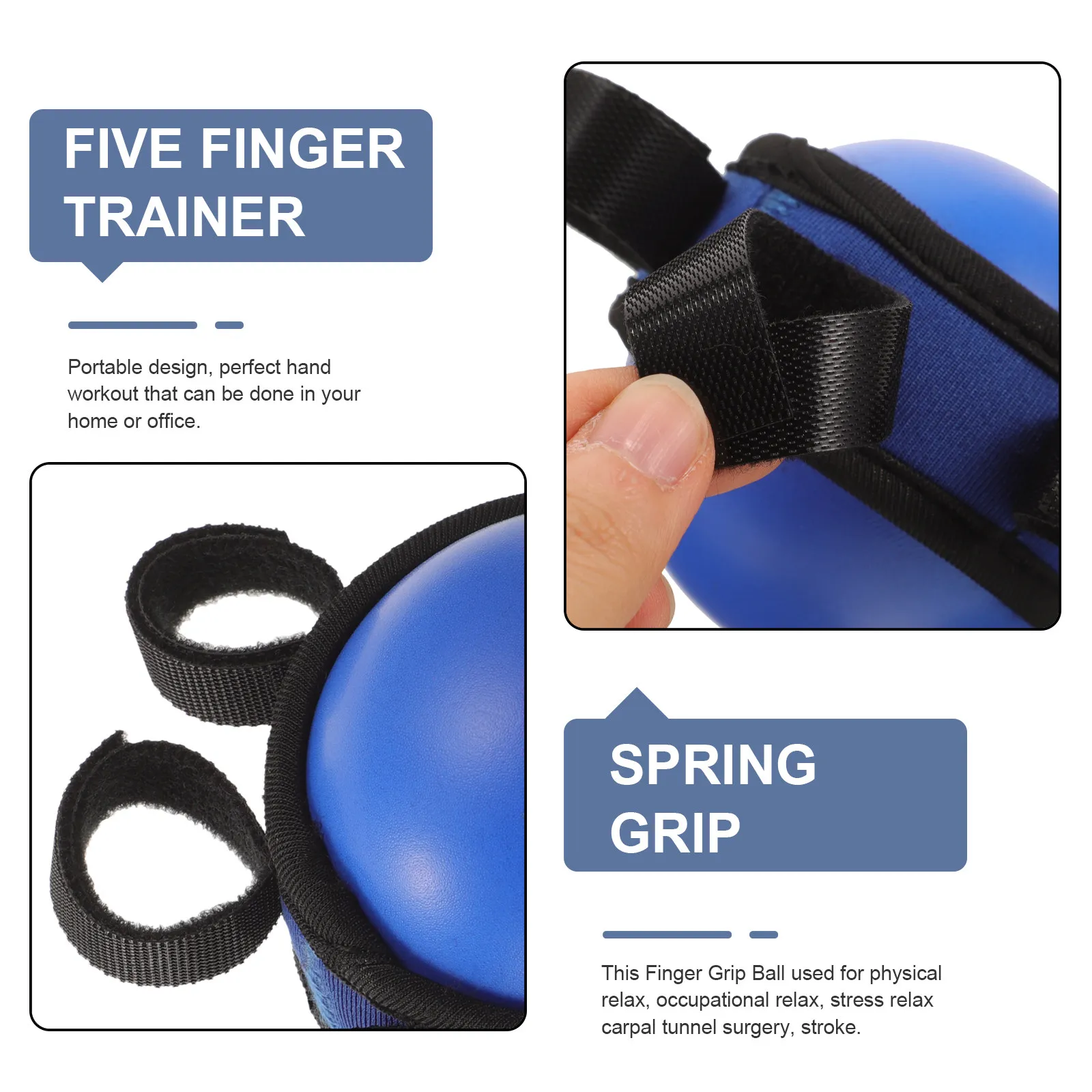 Grip Ball Hand Strengthener Reusable Finger Exercise Tool For Stress Relief Carpal Tunnel Stroke Recovery Portable Hand Training