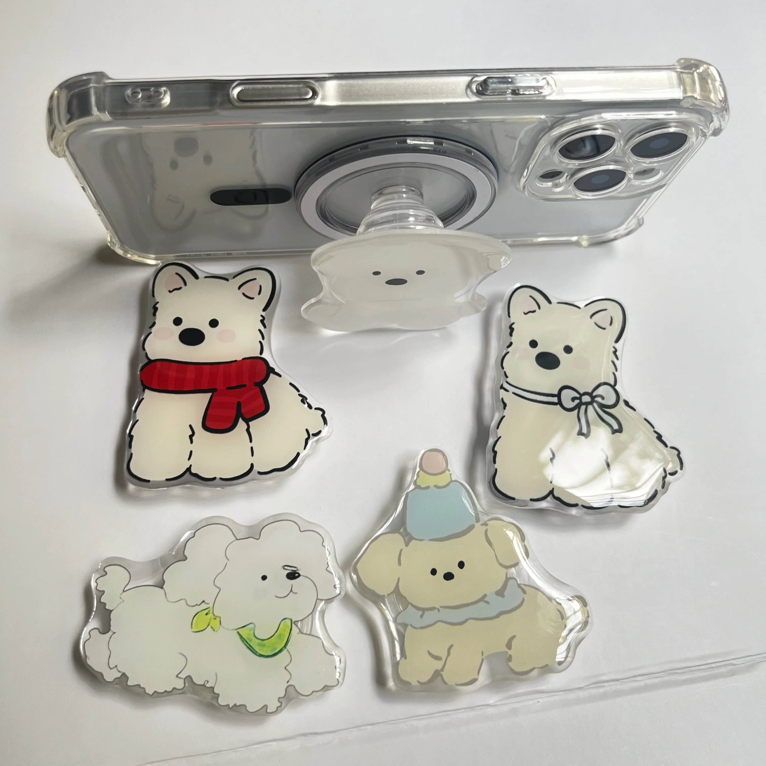 

Корейский милый щенок, милый держатель для телефона с собакой, Griptok, кольцо на палец, поддержка чехлов для IPhone, Samsung, розетка, кронштейн, подарок для девочки