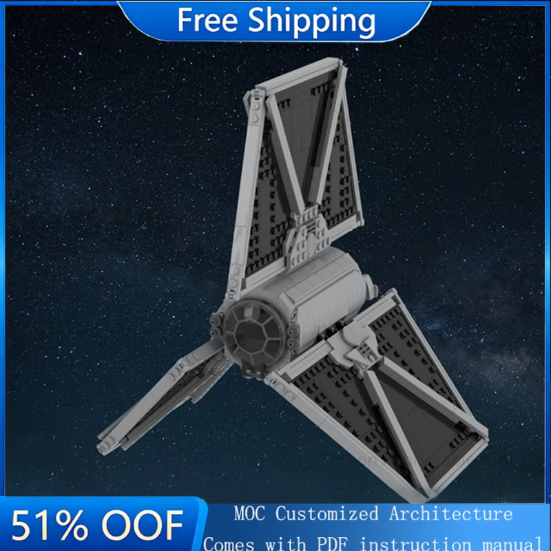 

590 PCS MOC Star Battle Series Triple TIE Starfighter Model Building Block Brick Creative Assembly For Kids Toys Birthday Gifts