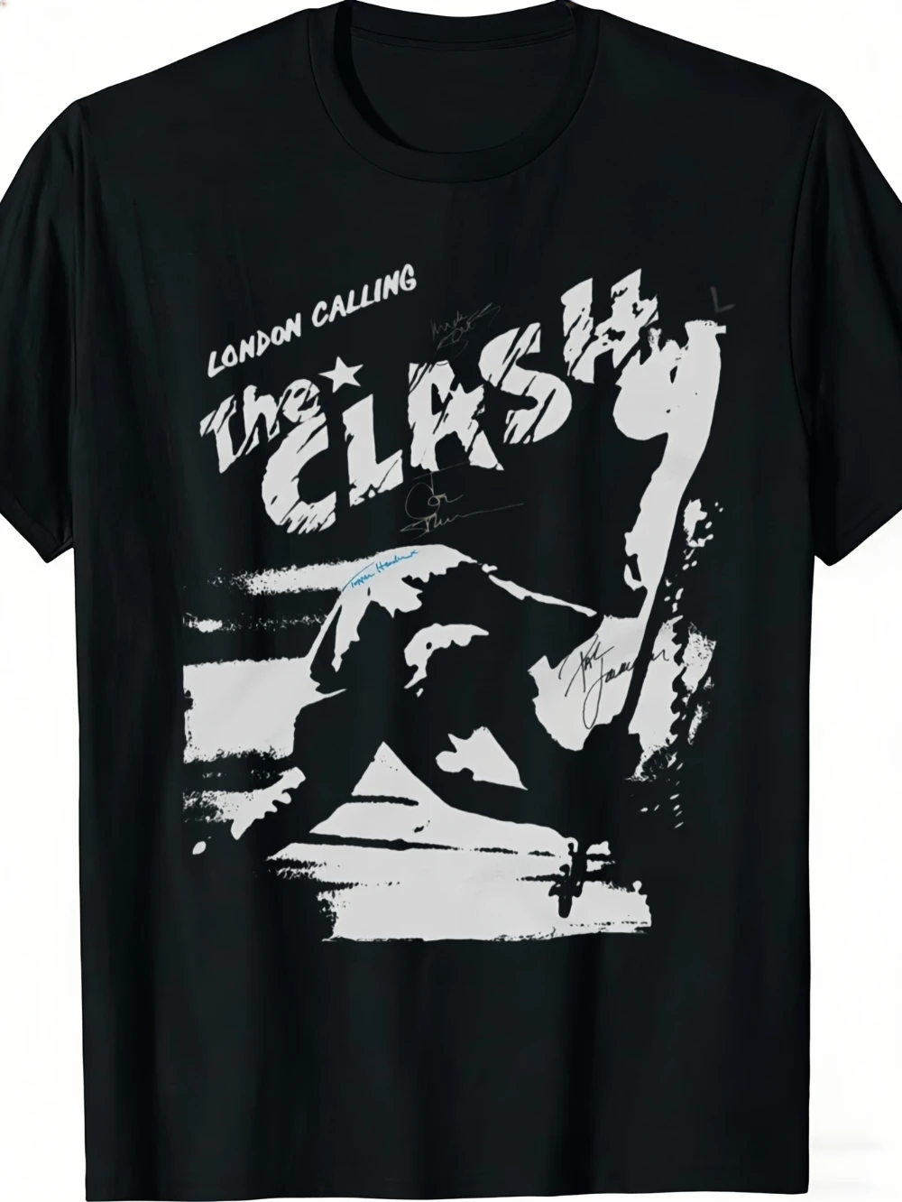 Men'S Vintage The Clash London Calling Punk Rock Band T-Shirt Retro 70S 80S Music Merch Tee with Iconic Print