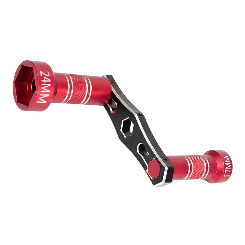 交換可能な17mm＆24mmホイールヘックスナットソケットスリーブレンチRCスパナ修理ツール1/6 1/8 1/10スケールRCカートラッククローラー用