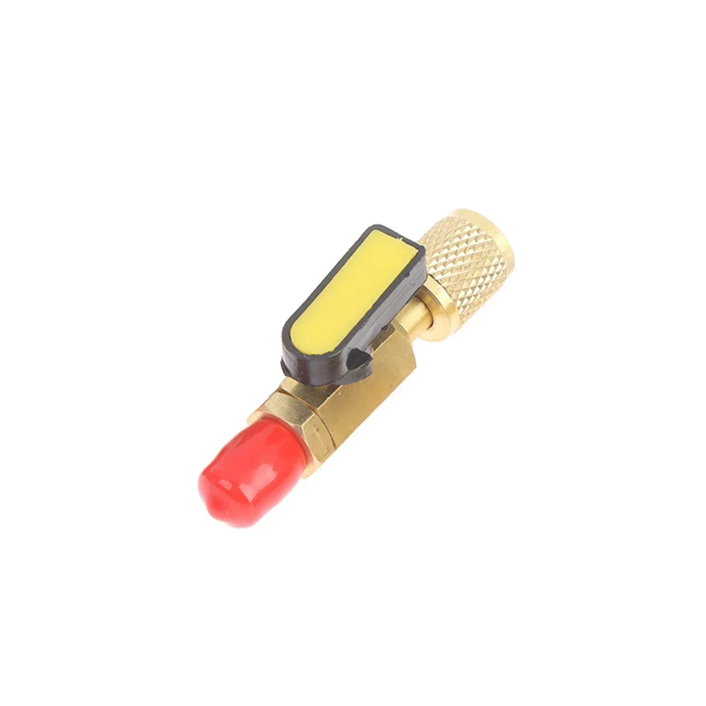 Robust HVAC Ball Valve Adapter for R134A R410A R22 1/4 Inch Manual Shut Off Valve with Easy Control for Air Conditioning