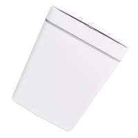 Smart Sensor Trash Can 15L Large Capacity Silent Operation Inductive Trash Friendly Waste Bin White Color