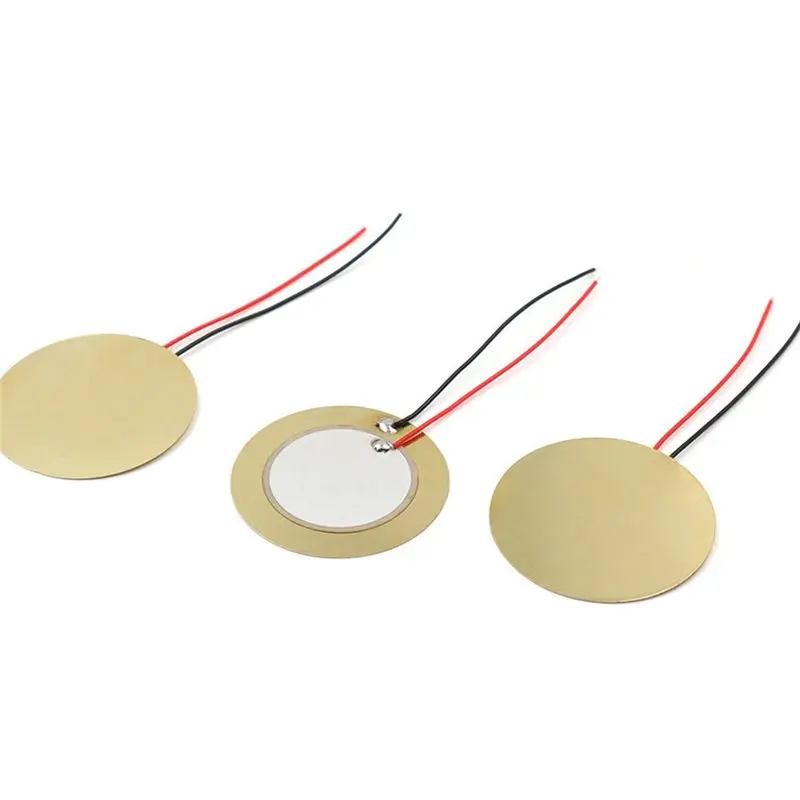 20PCS XHXDZ 35MM Piezoelectric Wafer Plates With Wire Buzzer Piezo Elements For DIY Projects And Electronics