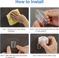 Multi-Purpose Hooks Adhesive Wall Hanging Mop Rack Broom Hanger Hook Kitchen Bathroom Organization Home Organizer Accessories 5