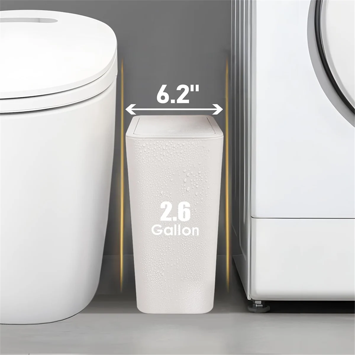 Nowy kosz na śmieci do łazienki z pokrywką, wąski pojemnik na odpady, mały kosz na śmieci z otwieraną pokrywką do kuchni, sypialni, salonu A
