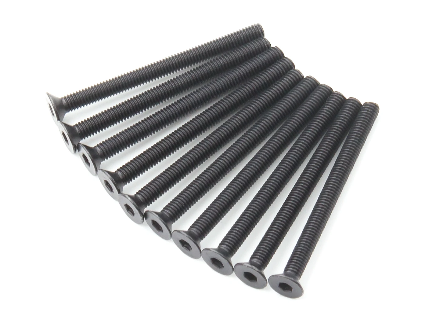 Screw Countersunk Hex M3x36mm Machine Thread Steel Black (10pcs)