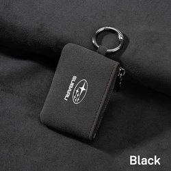 1PC Suede Car Key Bag Wallet Keychain Card Storage Pouch For Subaru Legacy Forester XV Outback WRX Tribeca BRZ Exiga Accessories
