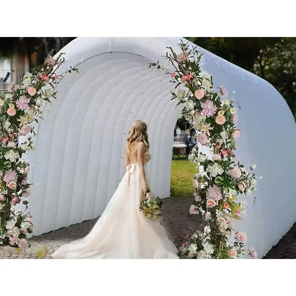 Túnel de entrada inflável Oxford com barraca de túnel inflável com ventilador para promoção de exposição de eventos publicitários de negócios