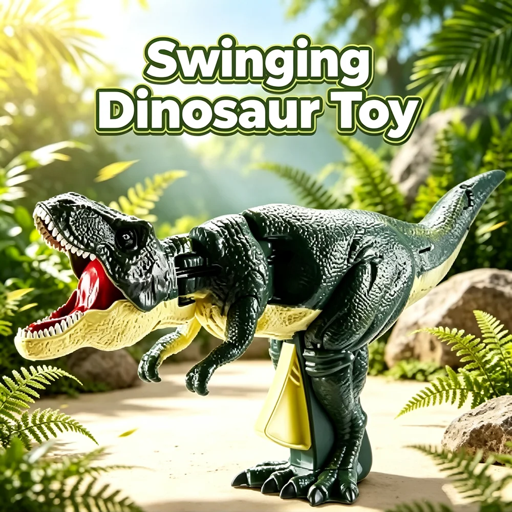 Swinging Dinosaur T-rex Toy Creative Telescopic Spring Dino Fidget Holiday Gifts Adult Decompression For Adults Battery-free