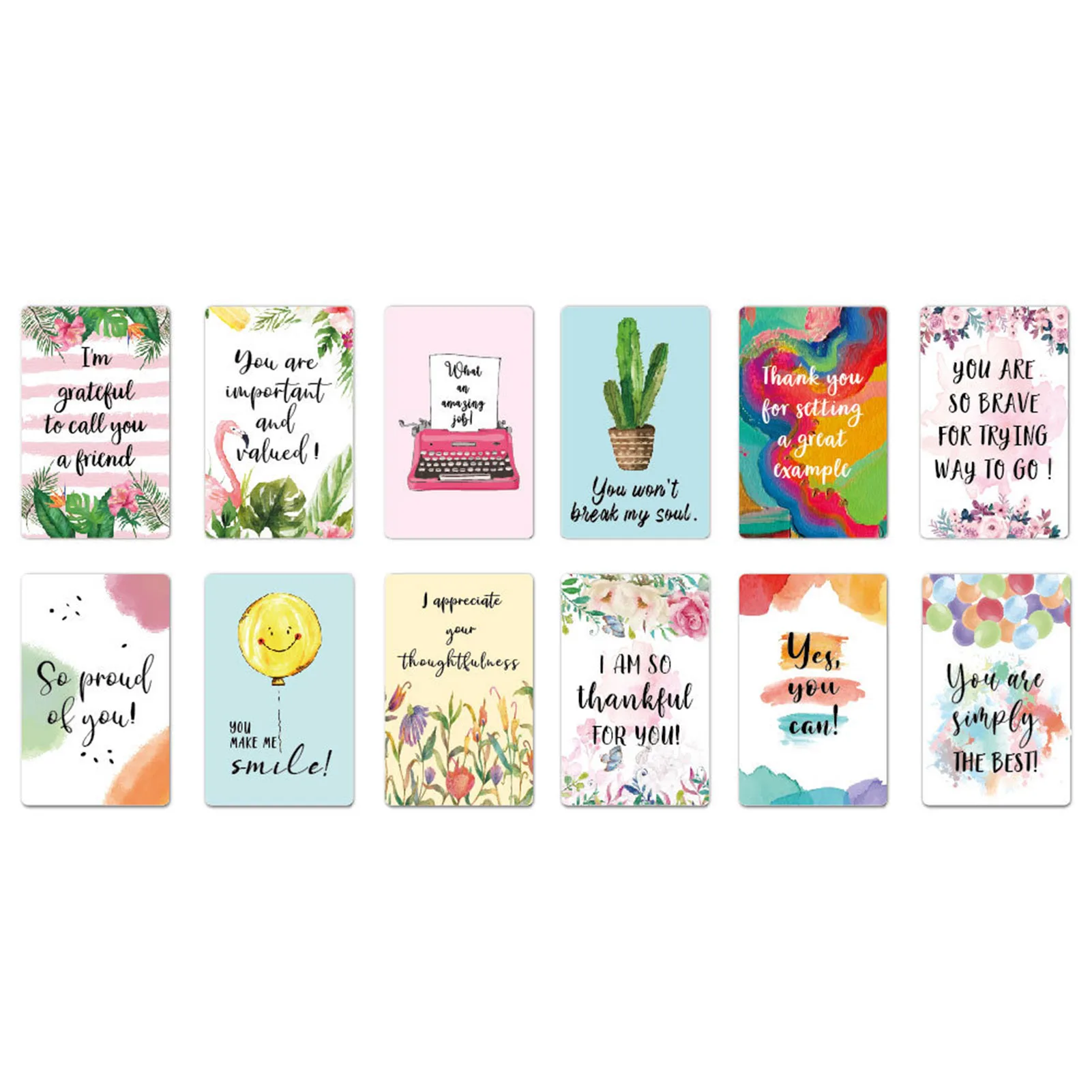 72pcs Positive Affirmations Cards Meaningful Heartwarming Cards Suitable for Family Friends