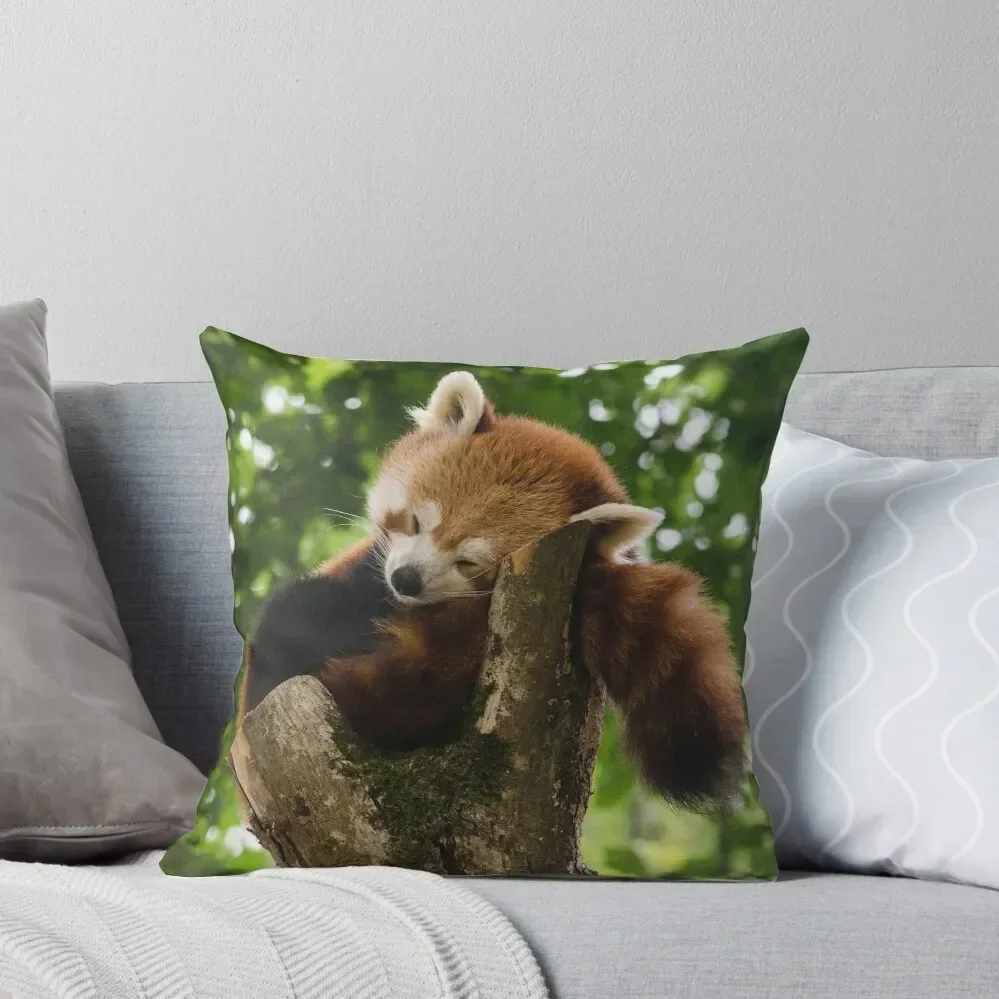 Red panda up a tree Throw Pillow home decor items Christmas Covers christmas decorations for home 2025 pillow