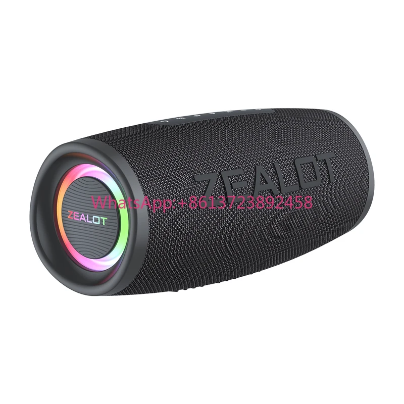 Outdoor Wireless Speaker Big Power Portable Speaker with LED Coloful Lighting Smart Wireless Speaker ZEALOT S56