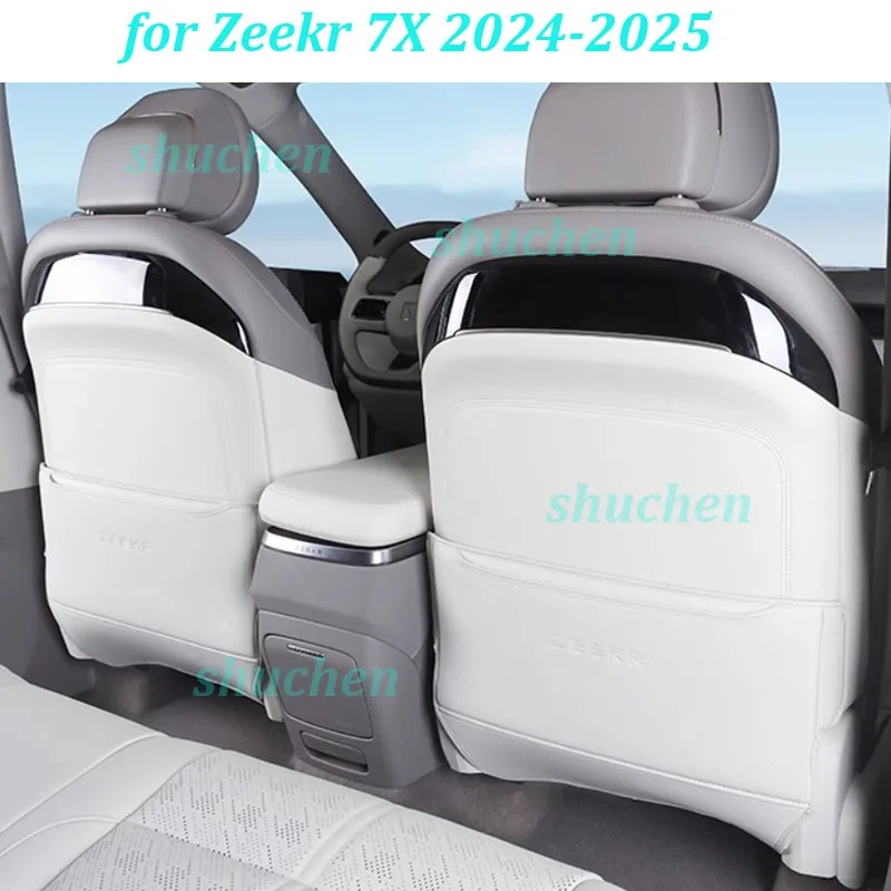 

Car Rear Row Seat Anti-kick Pad for Zeekr 7X 2024-2025 Seat Back Kick Protector Dirt-proof Leather Covers Interior Accessories