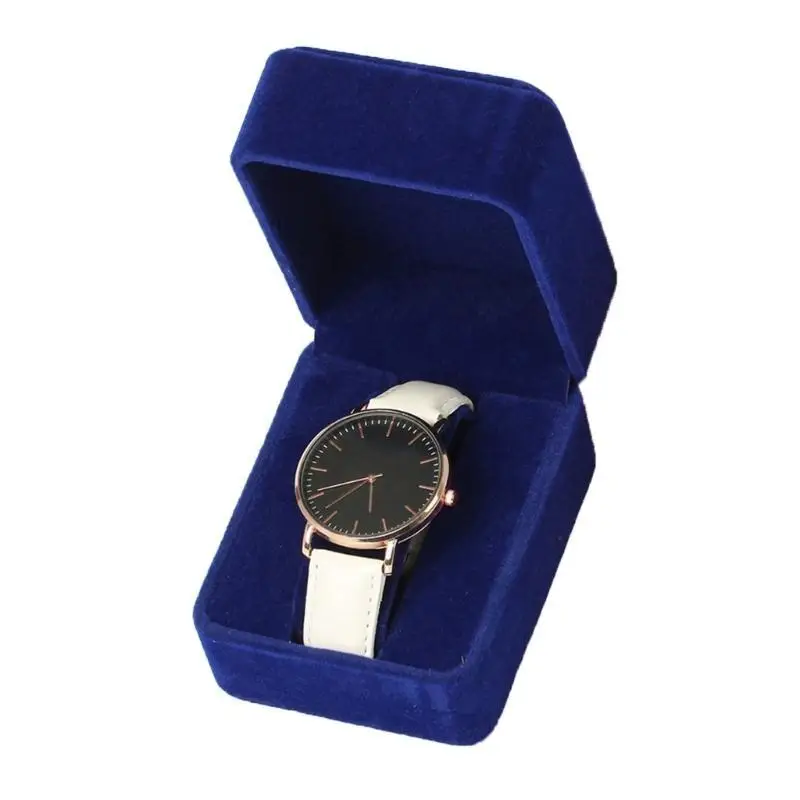 A52E Flannelette Uhr Reiseetui Handgefertigte Schmuck Aufbewahrungsbox Uhren Halter Box – Detail 3