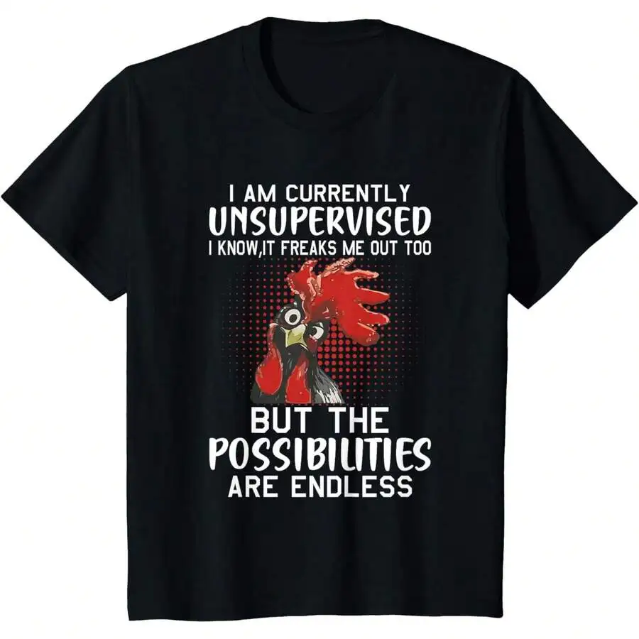 I Am Currently Unsupervised - Funny Sayings T-Shirt Small, Men's Tee - Ultra-Soft  Breathable, DailyActive Staple