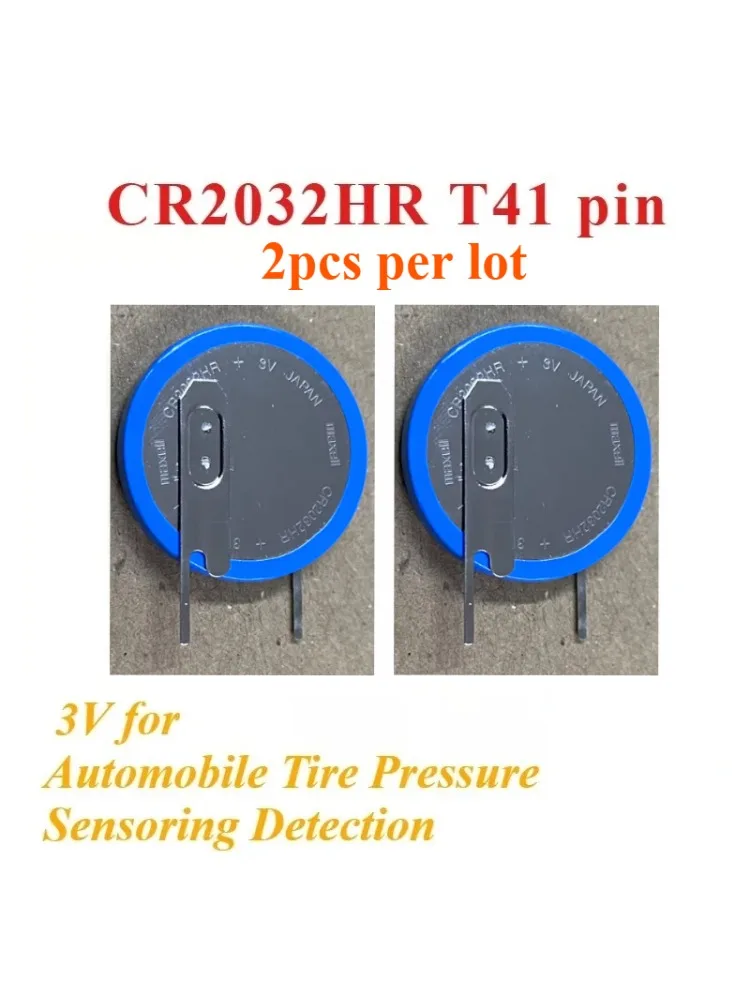 2 sztuki w zestawie CR2032HR z pinem T41 3V CR2032HR Nowy kondensator baterii T41 do czujników ciśnienia w oponach samochodowych — zdjęcie produktu 3