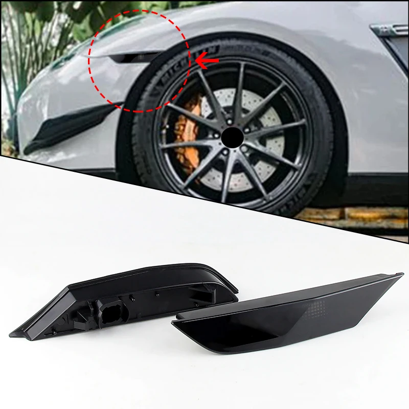 

2x Side Marker Blinker Light Cover Turn Signal Lamp Shell Housing For Nissan GTR R35 2007-2017 Car Accessories OEM#:26185-62B0A