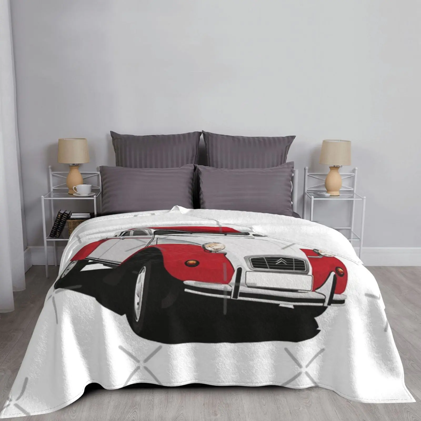 Two Tone Cornering Citroen 2Cv Blankets On The Bed Sofa Cover Travel For Kids Plush Weighted Blanket