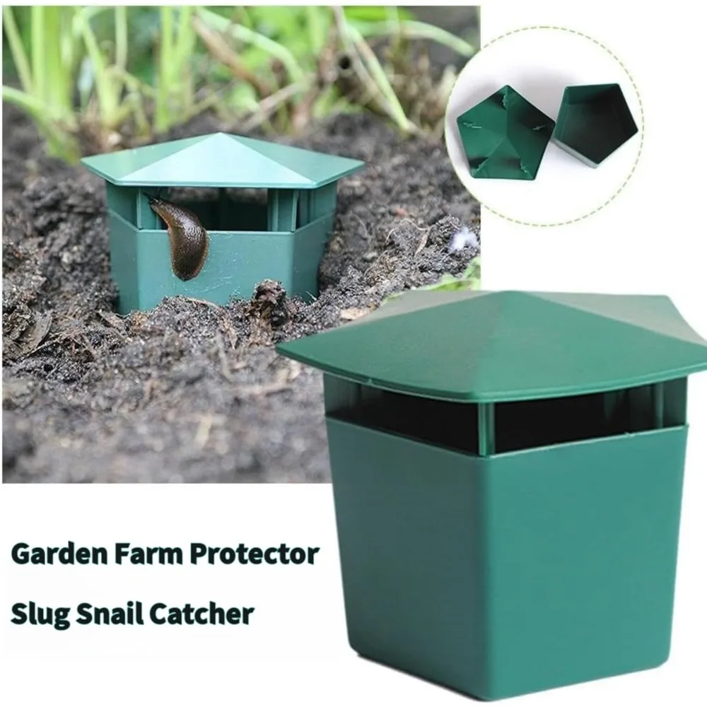 

10PCS Snail Trap Catcher Reusable Pests Bait Station Tools Garden Slug Cage Farm Protector for Vegetables Flowers