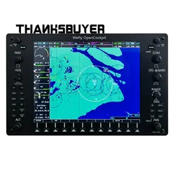 Wefly G1000 Panel audio MFD PFD symulator lotu wielofunkcyjny wyświetlacz + stojak 10,4-calowy wyświetlacz LCD kompatybilny z X-Plane11/MSFS2020