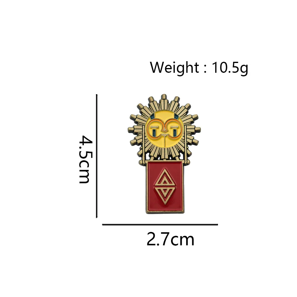 Clair Obscur Expedition 33 Esquie Metal Enamel Pin Game Cosplay Mask Badge Sun Totem Brooch Lapel Pins Fan Gift Itabag