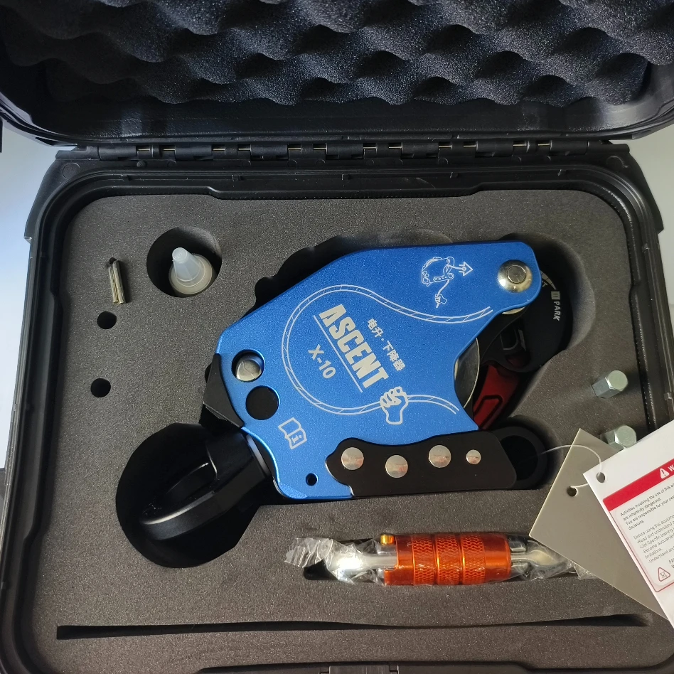 

AScent X10 Awah Z3 Blue Ascent Descent Device with Universal Joint for 30kg-285kg Wokring Load Aerial Work/Rope Climbing