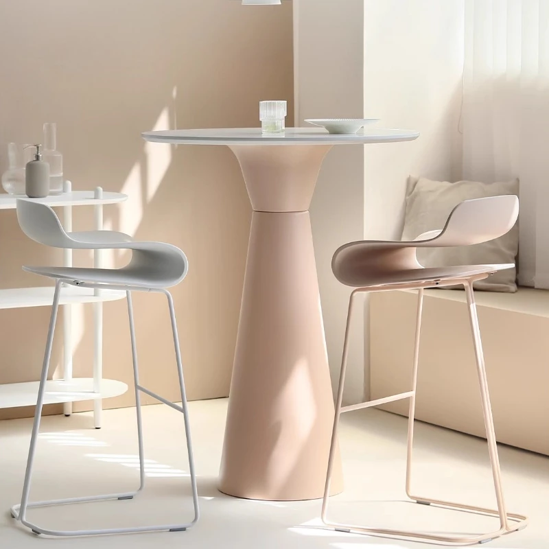 

Modern Bar Chair Counter Top Wheels Nordic Leather Folding Bar Chair Barrel Computer Taburetes Para Barra Hotel Furniture