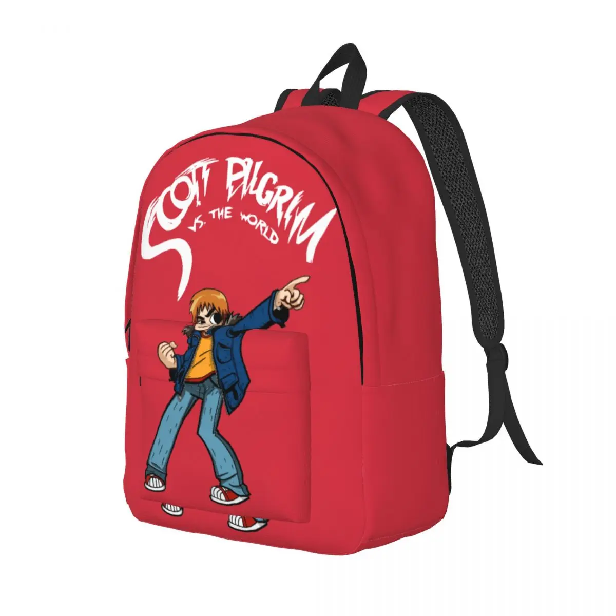 Scott Pilgrim VS The World for Teens Student School Bookbag Daypack Middle High College with Pocket