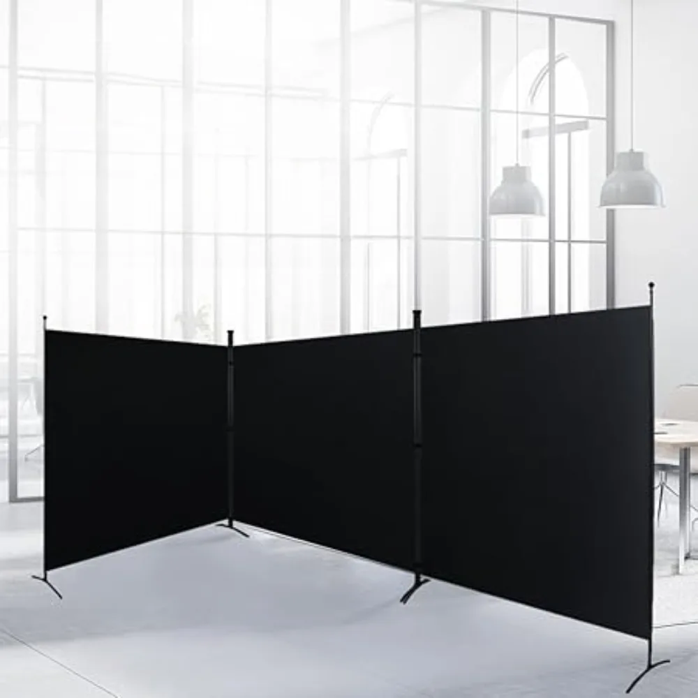 Triple-Panel Privacy Room Divider – Folding Partition Privacy Screen for Office, Classroom, Dorm Room, Kids Room, Studio