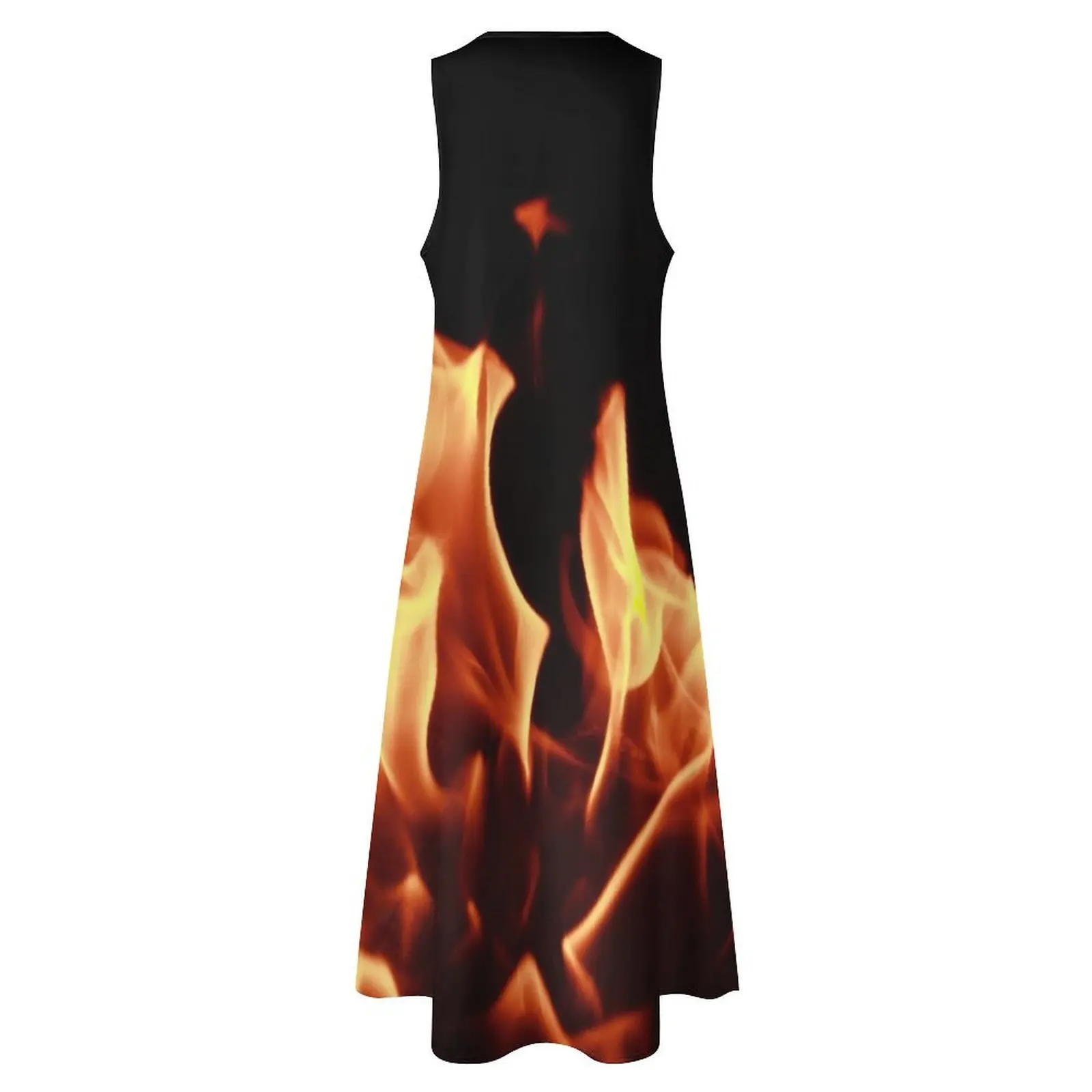 Langes Kleid mit Feuerflammenwirkung, sinnliches sexy Kleid für Damen, Abendkleider, luxuriöses 2025, Sommer-Overall-Kleid für Damen