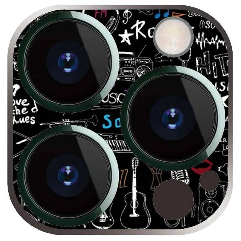 2PCS Full Cover Cartoon Camera Lens Protector for iPhone 13 Pro Max 12 11 Camera Tempered Glass Film for iPhon 13mini
