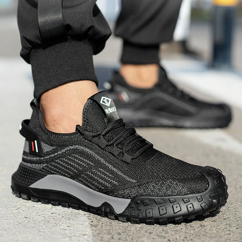 men's casual summer plastic toe caps work safety shoes worker tooling security boots insulated sneakers factory footwear protect