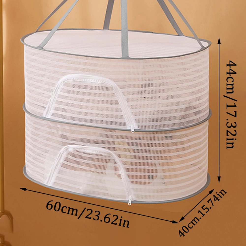 1PC Multifunctional Household Drying Net Drying Fish Dry Insect Proof Drying Net Drying Clothes Windproof Folding Closed