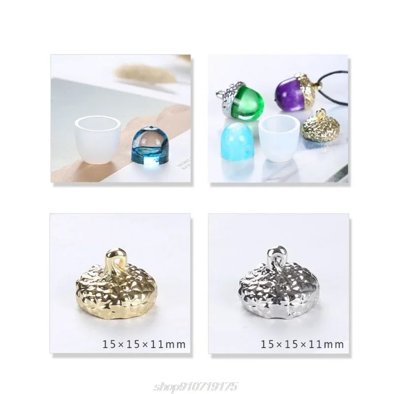DIY Silikon Cetakan Liontin Dudukan Epoxy Resin Membuat Alat Kalung Cetakan 3D Solid Hadiah Fondant Kue Roti N10 20 dropship