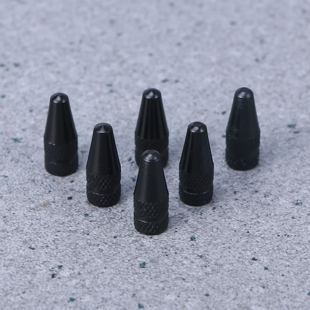 

12Pcs French Style Tire Valve Caps Aluminum Alloy Anodized Bike Tire Dust Covers for Road Bicycle Motorbike Black