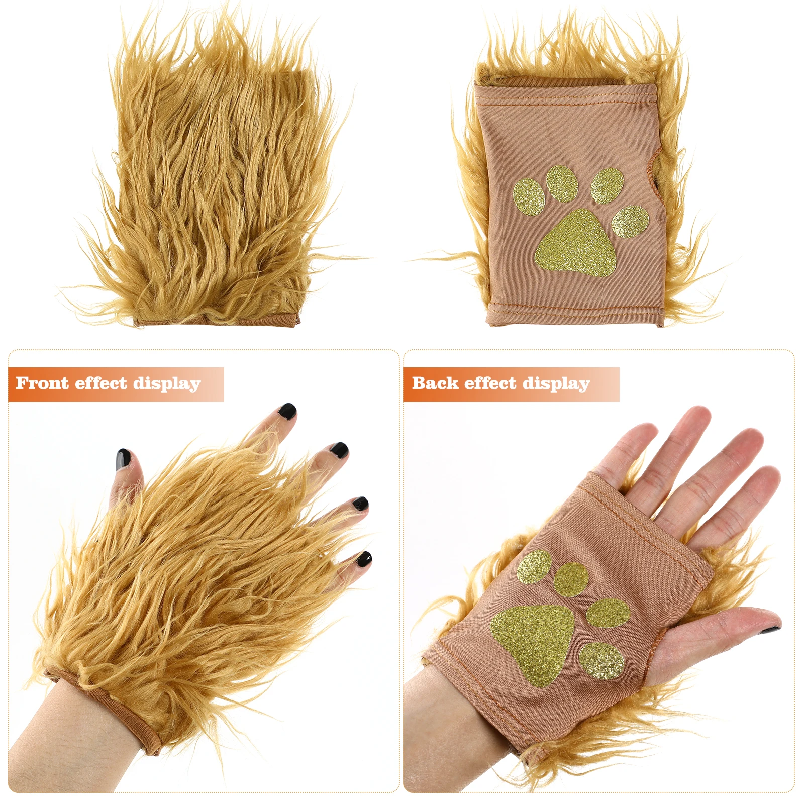 

1 set Headband Set Boys Cosplay Props Hairy Ears Tail Adult Man Halloween Costumes Lion Cosplay Props Lion Costume