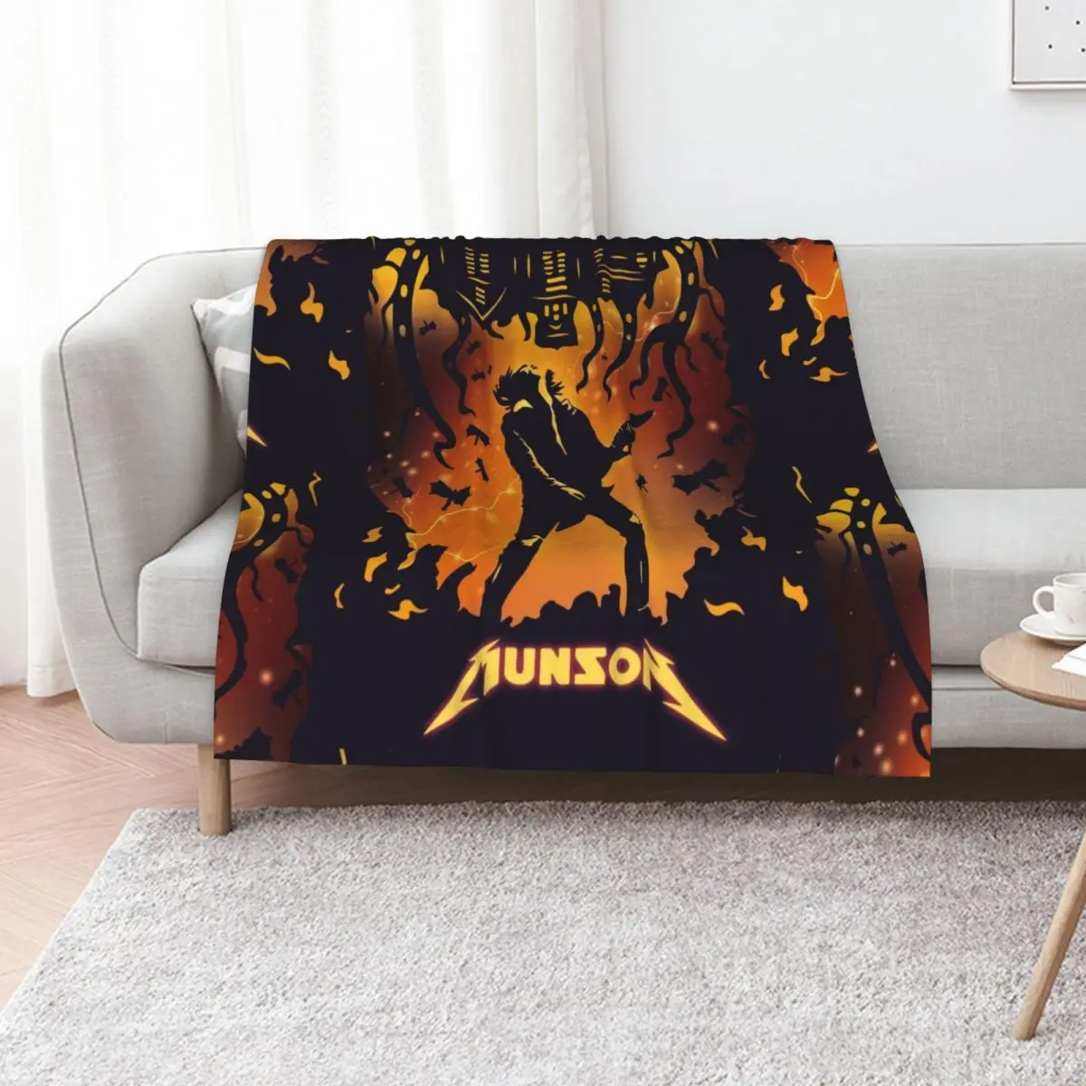 Eddie Munson Throw Blanket Luxury St blankets and throws Bed Fashionable Luxury Thicken manga Beach Blankets