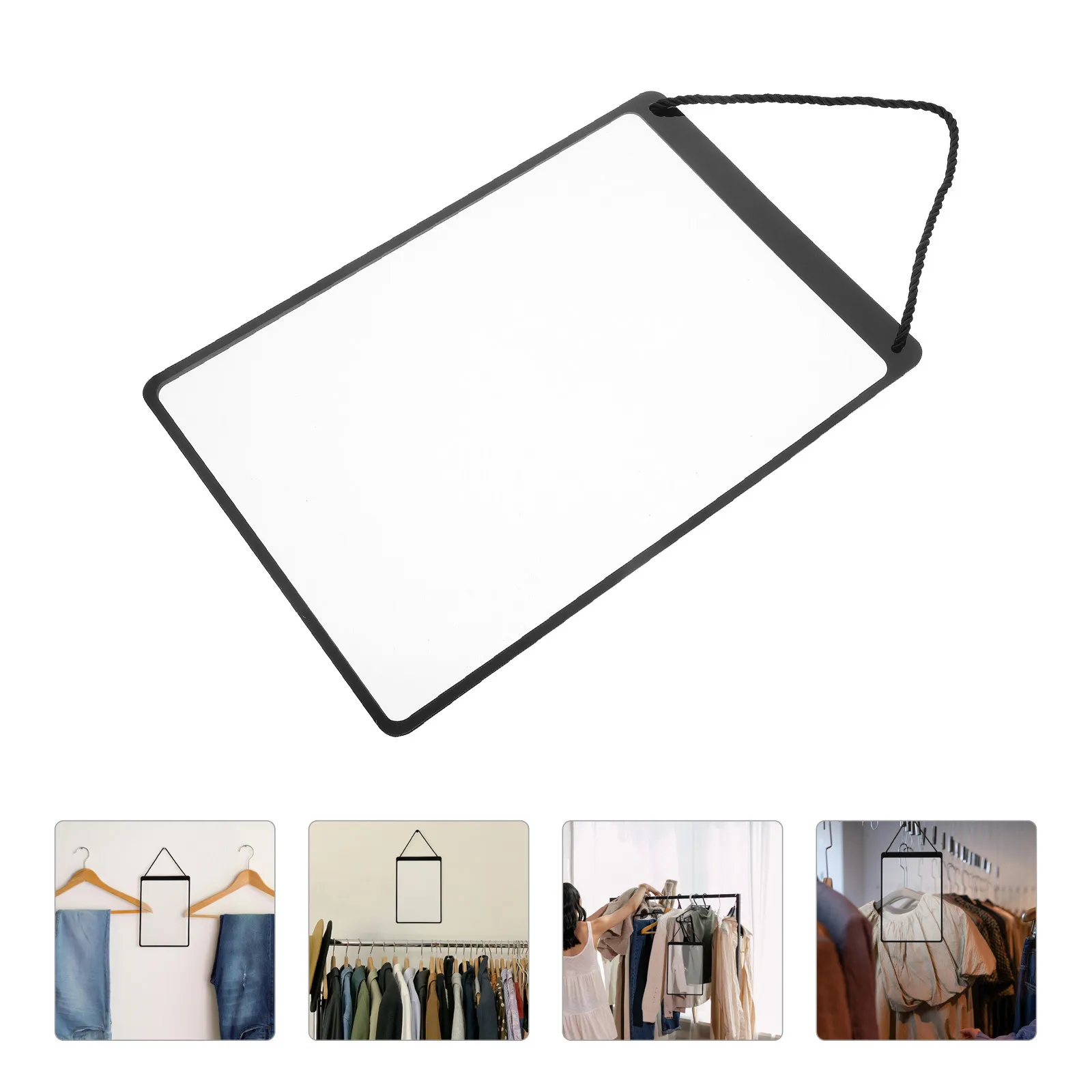 A4 Clear PVC Hanging Sign Holder Easy Install for Retail Store Supermarket Restaurant Exhibition Office Window Door Wall Display