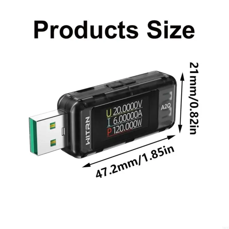 Измеритель мощности A2Q USB T8UC Детектор тока быстрой зарядки для обнаружения мощности