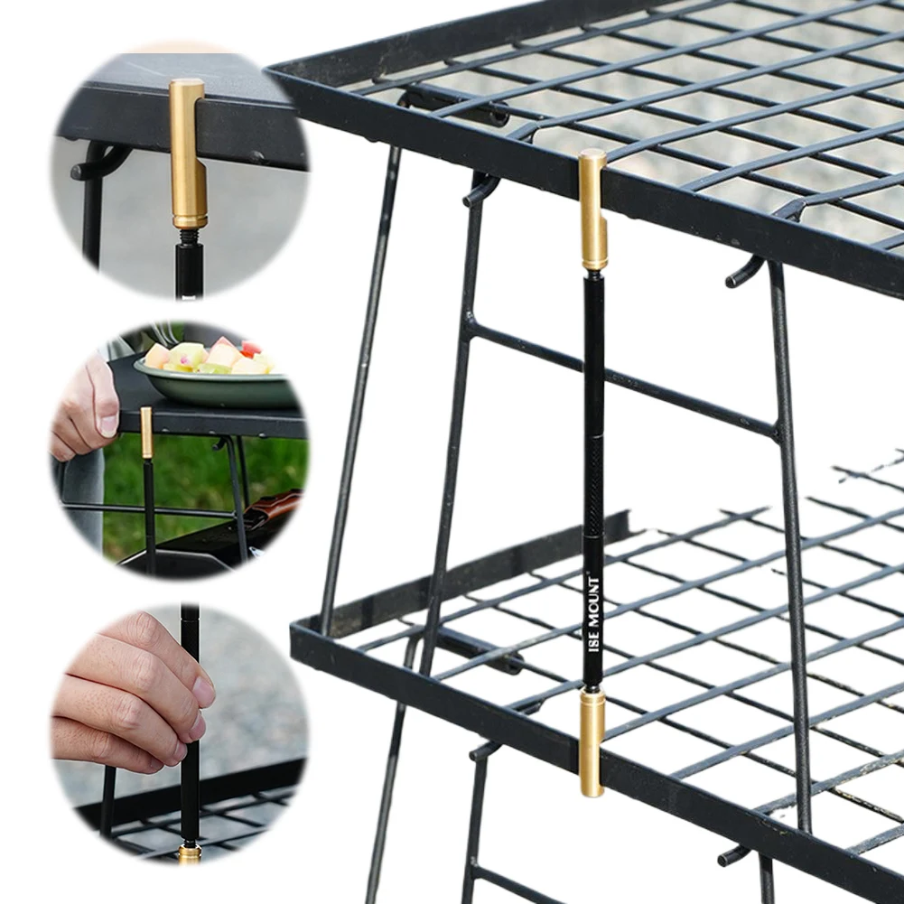 Grid Table Fixing Rod Aluminum Alloy Camping Table Connecting Rod Mesh Table Connecting Rod for Outside Garden Backyard