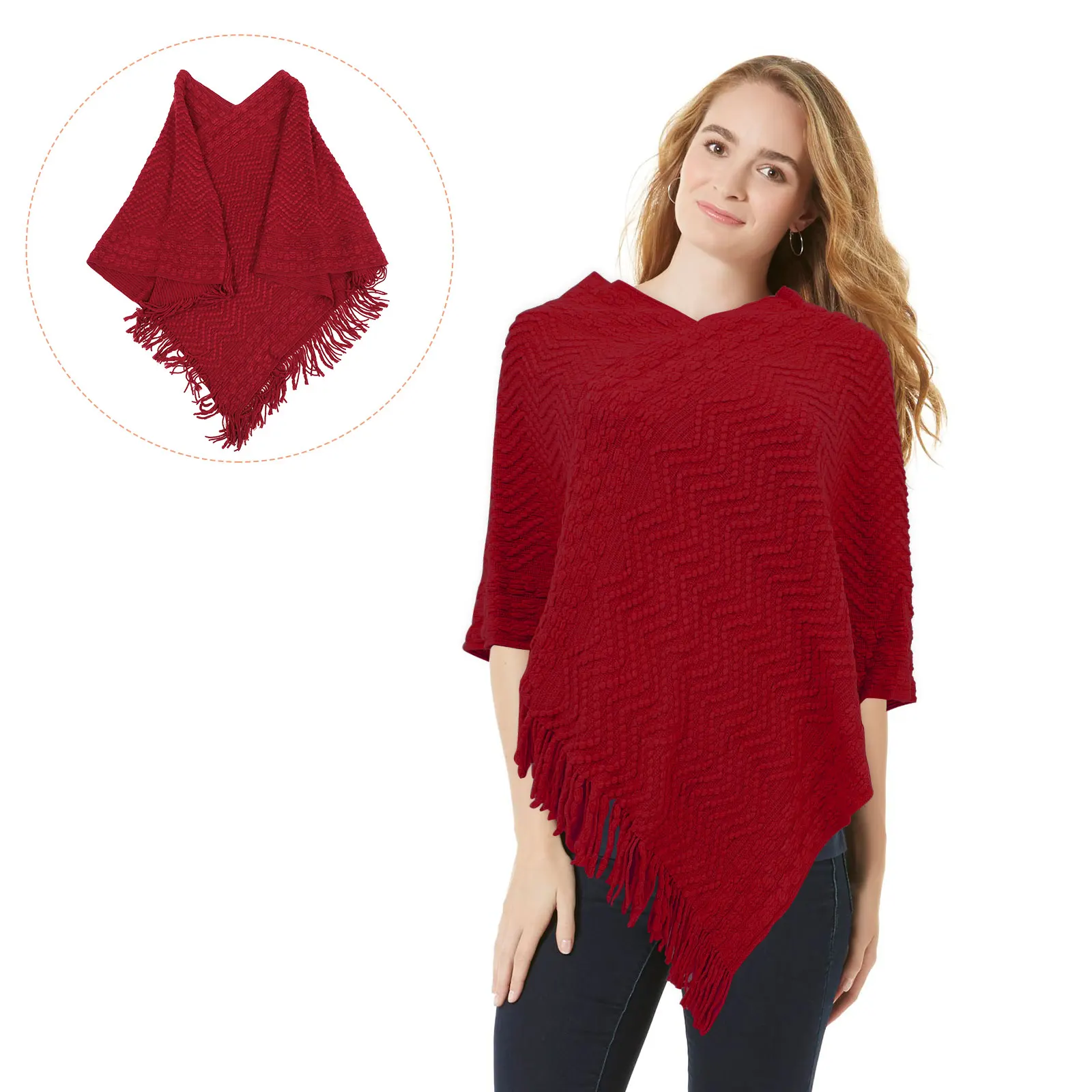 

Knitted Poncho Women Sweater Dressy Ponchos Winter Cape Large Blanket Women Shawl Warm Shawl Wrap Sweater Scarf