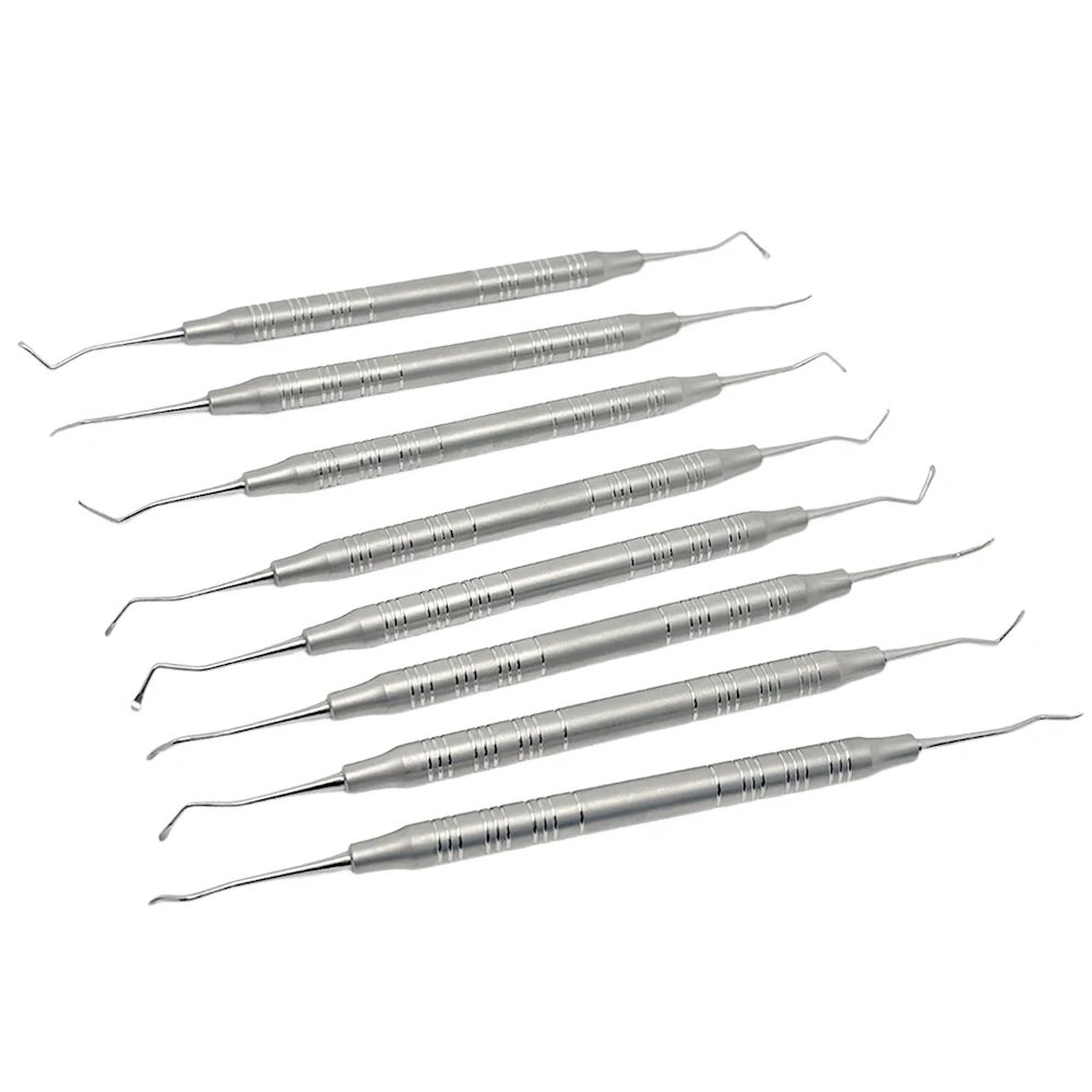 8Pcs High Quality Dental Gracey Curette Periodontal Bone Curettes Perio Dental Tooth Cleaning Dentist Stainless Steel Tool