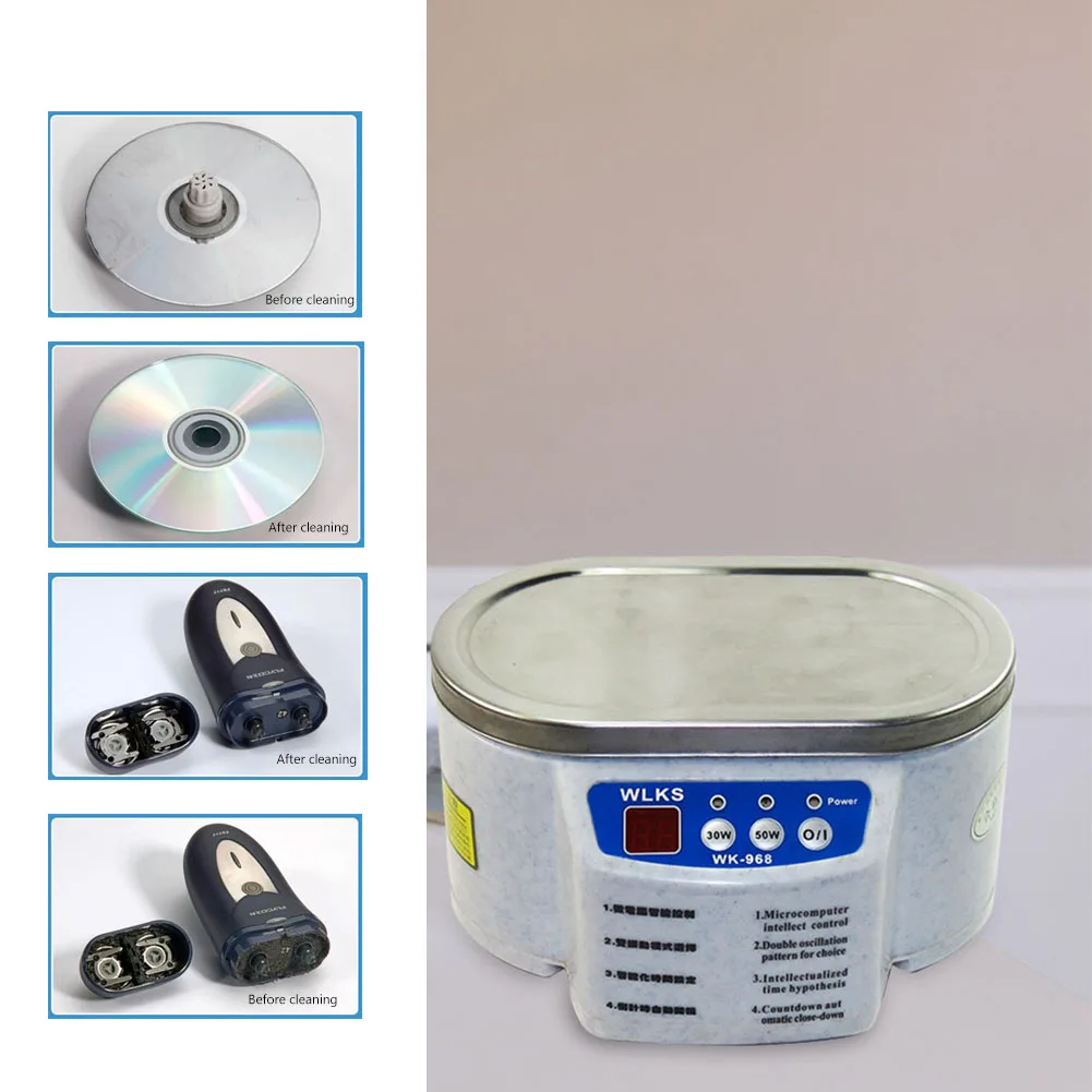 Ultrasonic Cleaner 30/50W Sonicator Bath 40Khz Degas for Watches Contact Lens Glasses Various Jewelry ультразвуковая ванна