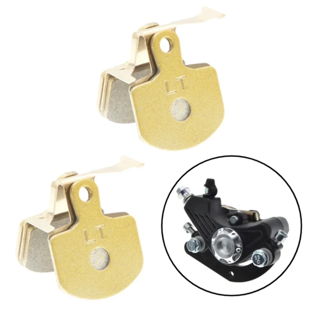 Redefine Your Braking Experience 2 Pairs Full Metal Disc Brake Pads for Ebike Calipers Perfect for All Weather