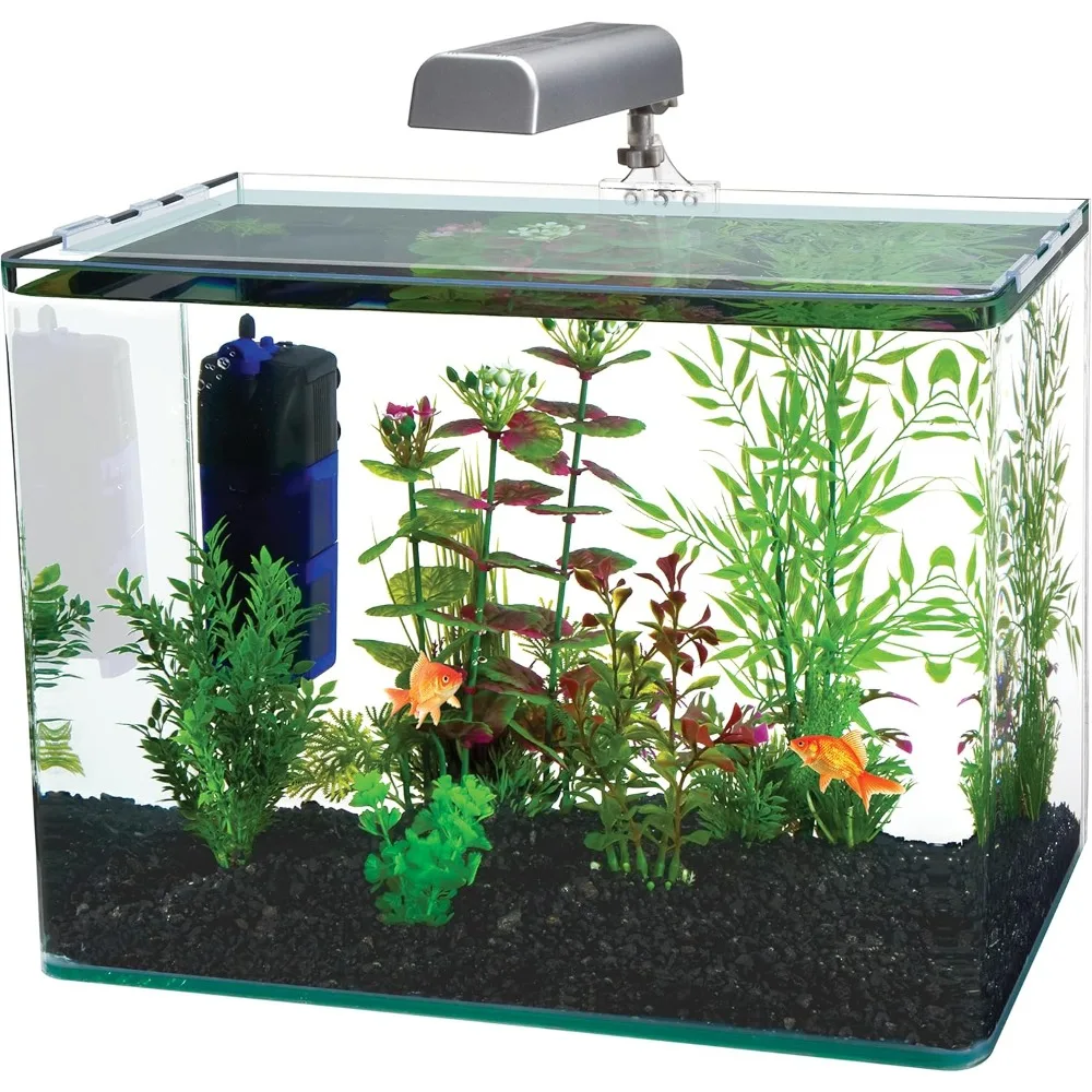 

Water-World Radius Desktop Nano Aquarium Kit – Includes LED Light, Internal Filter, and Mat – Perfect for Shrimp and Small Fish