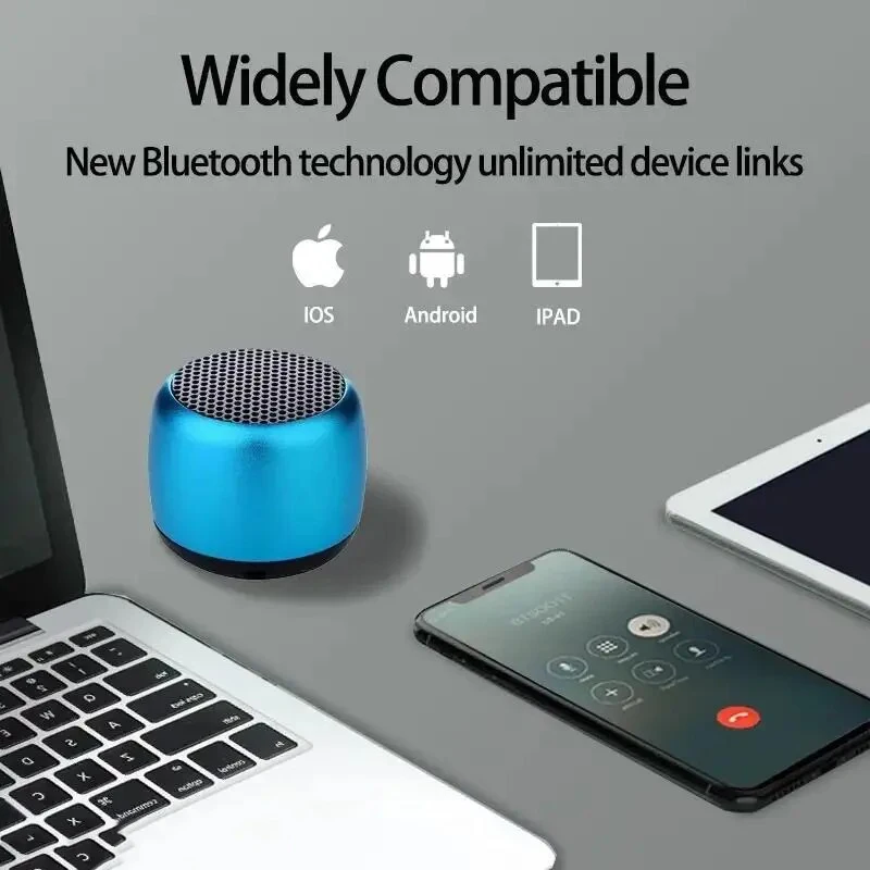 Bluetooth M1 Portable Speaker Music Stereo Surround Mini USB Outdoor Subwoofer Audio Player Microphone For Mobile Phone Computer view 3