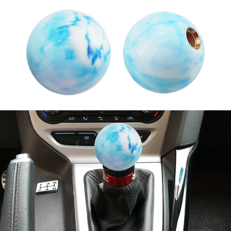 High Performance New Style Marble Shift Knob Pearl Car Gear Shift Knob Short Throw Shifter with Adapters