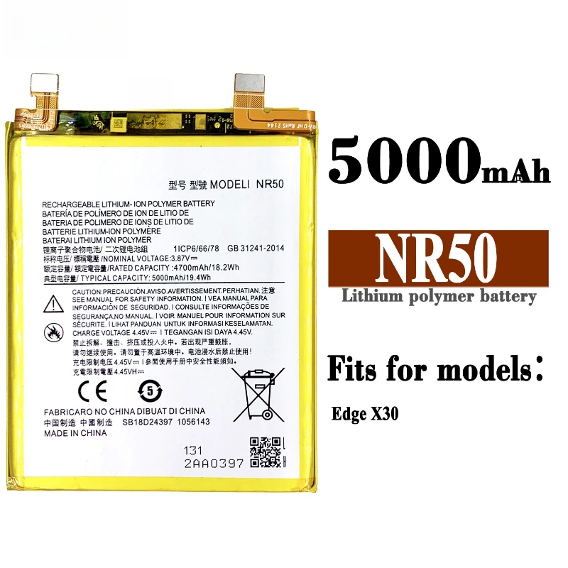 Marke Neue NR50 5000 mAh Handy Batterie NR50 Für Motorola Moto Rand X30 (XT2201) 2021 Telefon Batterien + werkzeuge
