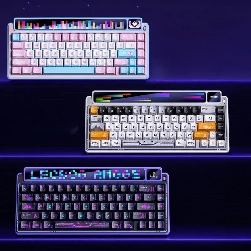LEOBOG AMG65 Mechanisch Toetsenbord Drie Modus RGB Hot Swap Gaming Toetsenbord TFT LED Scherm PBT 67 Toetsen Gamer Accessoires Geschenken